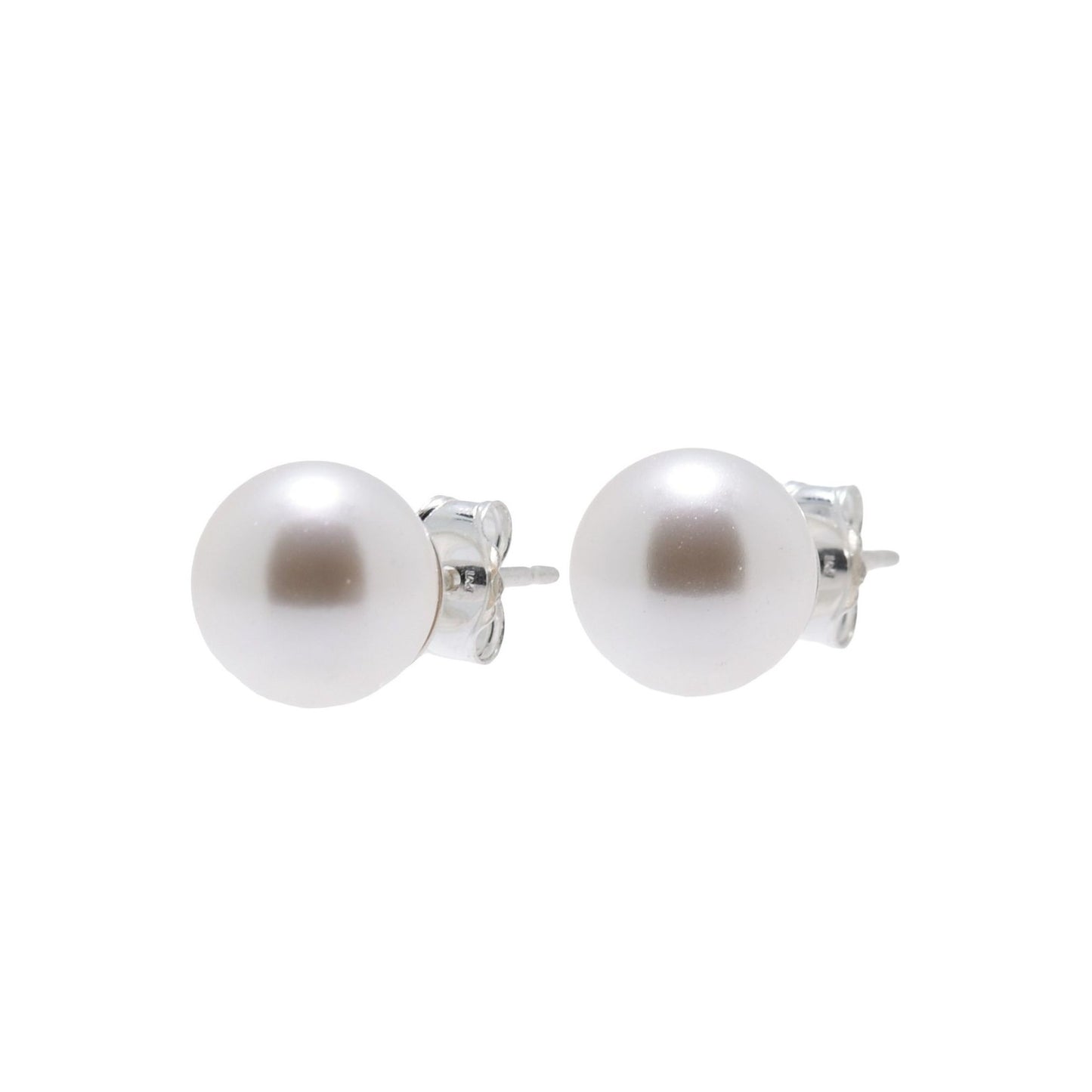 pewterhooter® Women’s 925 Sterling Silver Stud Earrings with Vintage Austrian White Crystal Pearls - Presented in a Gift Box