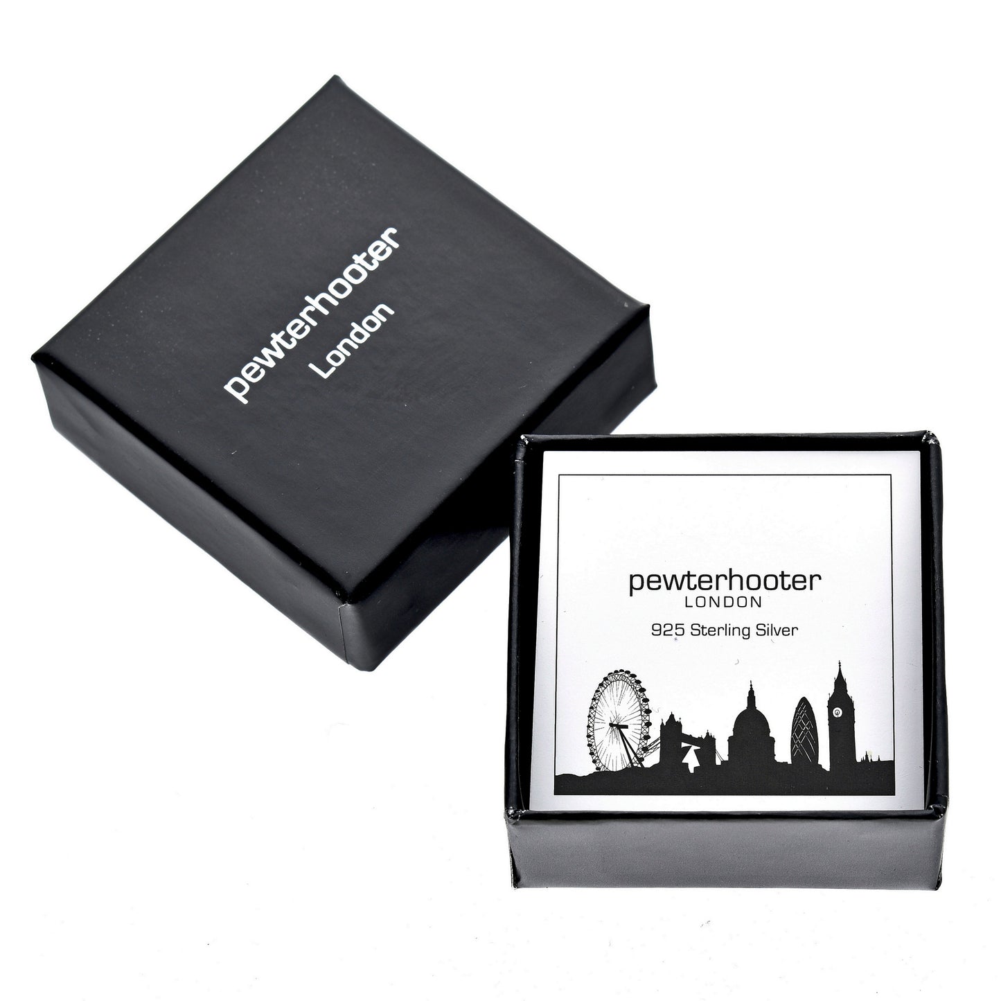 pewterhooter® Women’s Sterling Silver Pendant and Chain - Vintage Aurore Boreale Austrian Crystal Heart