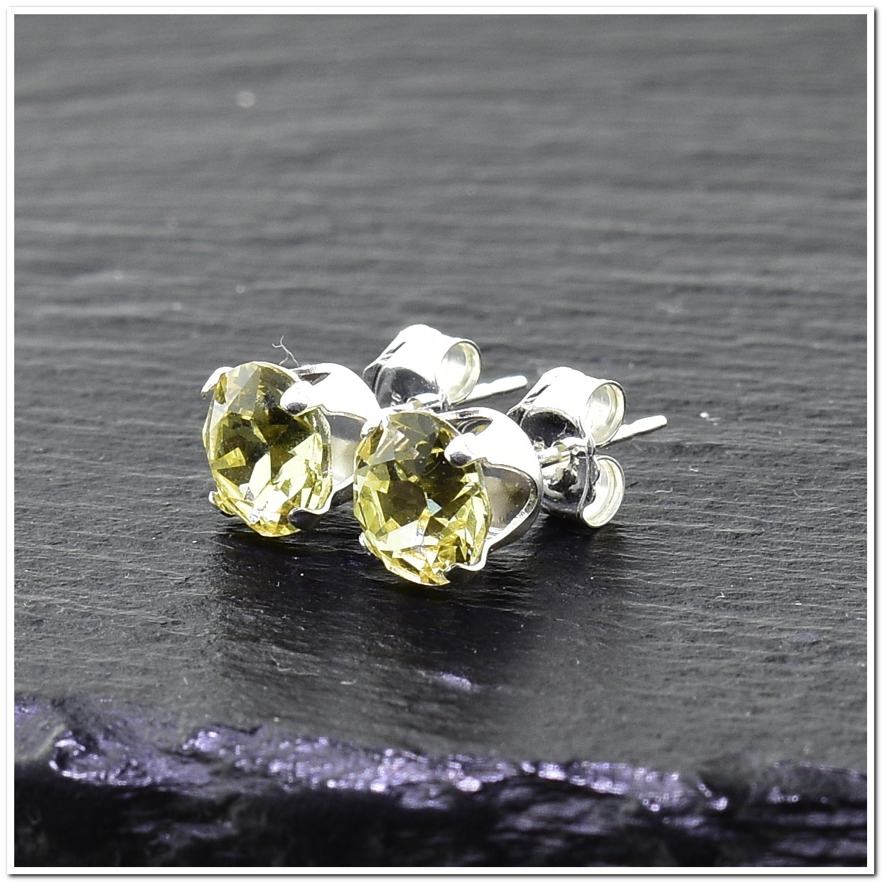 pewterhooter® Women's Classic Collection 925 Sterling silver earrings with sparkling Jonquil crystals, packaged in a gift box for any occasion.